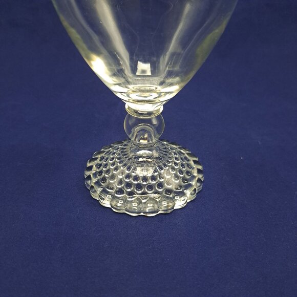 Anchor Hocking Vintage Bubble Foot Clear Glass Water Goblet With Elegant Design - Picture 5 of 9